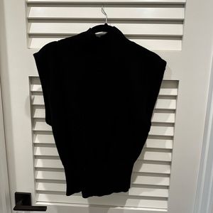 Reformation Recycled Cashmere Mockneck Black sleeveless sweater size small